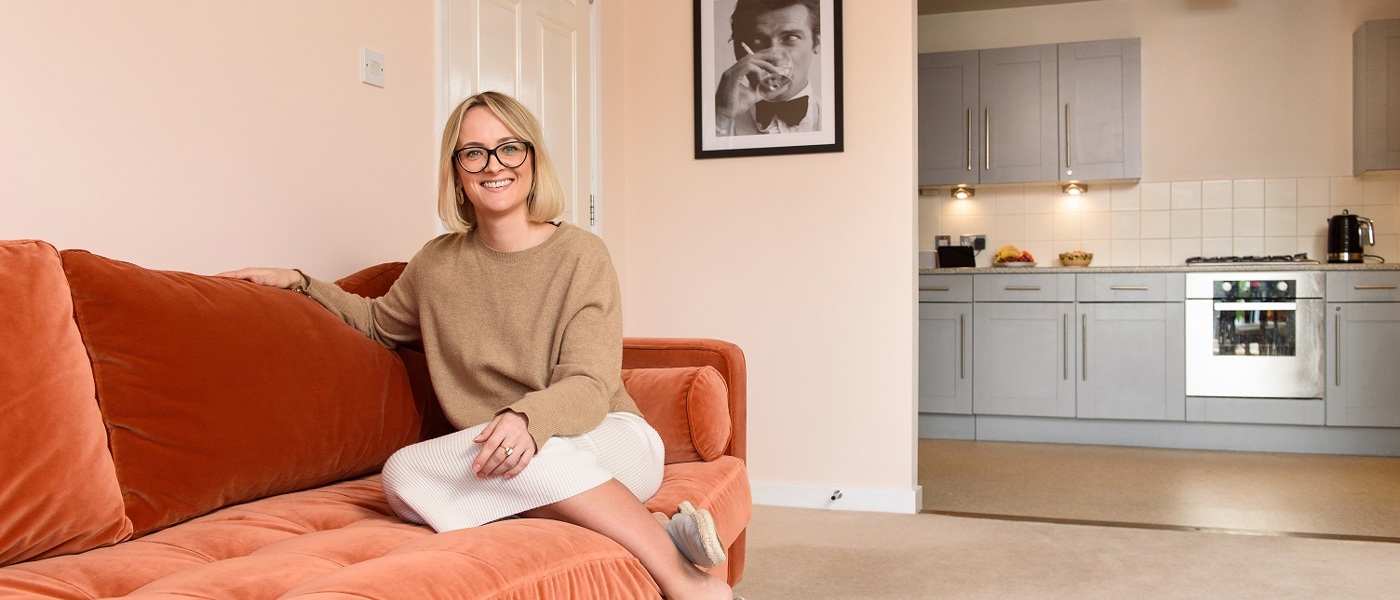 Woman in one of Peabody new homes