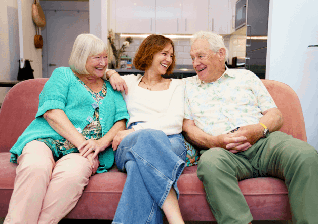 Homeowner on sofa in Shared Ownership home 