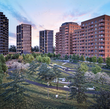 Dagenham Green External CGI - Urban Park
