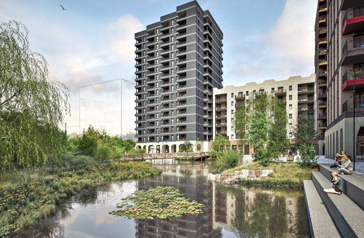 Dagenham Green External CGI - Lakeside