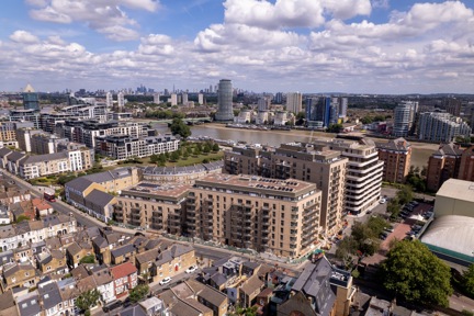 Chelsea Botanica drone view of exterior