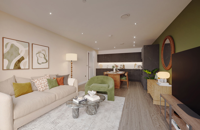 Fish Island Point 2 Bed Living Room