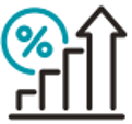 Graphic of a graph rising