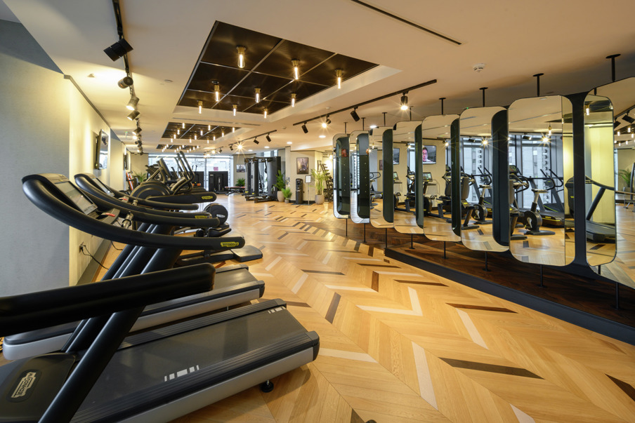 The gym at City Angel shared ownership development