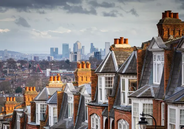 A row of houses in London 