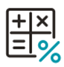 A graphic of a calculator