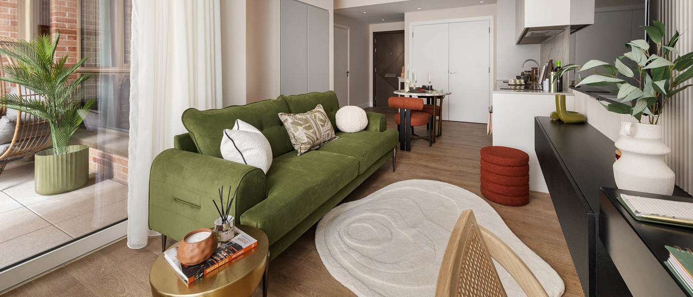 Zone At Oval Village studio show apartment bedroom