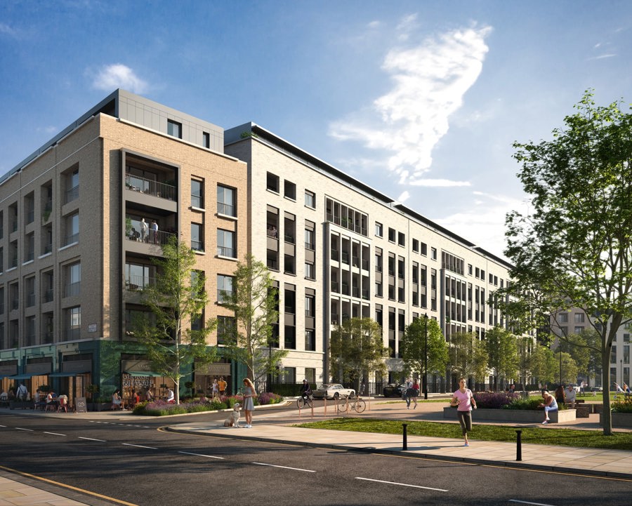 Exterior CGI view of the Auria