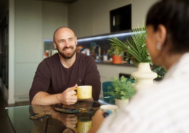 Robert homeowner in kitchen of Shared Ownership property